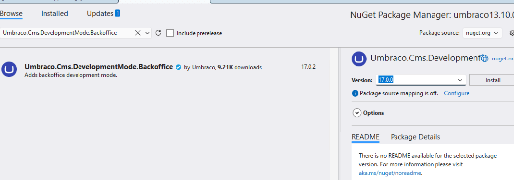umbraco version upgrade step 9