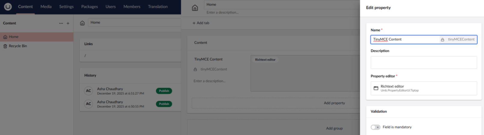 umbraco version upgrade step 12