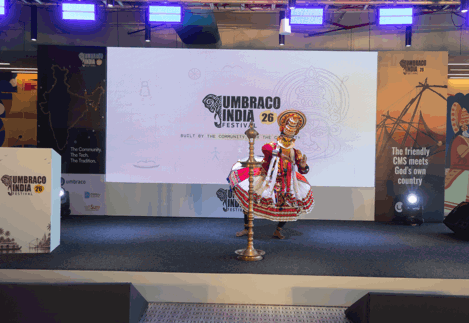 Kathakali performer in full costume and makeup — hero shot for this section